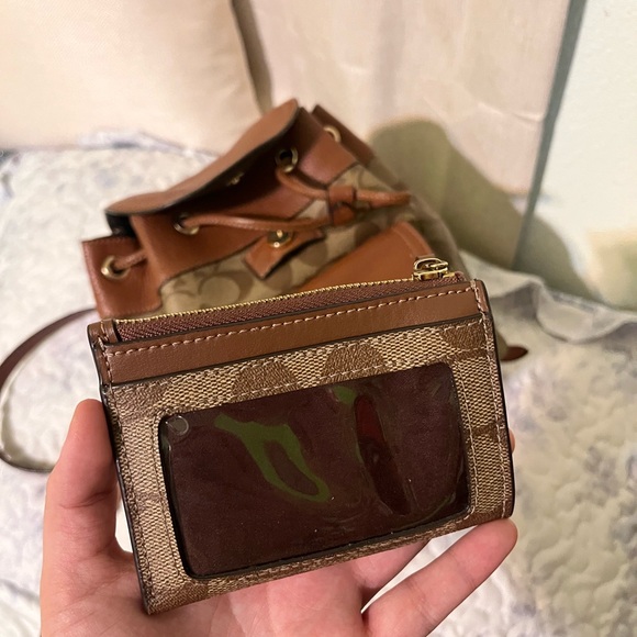 Coach Tan and Brown Signature Backpack - Picture 9 of 11